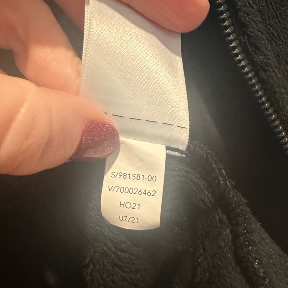 Athleta Recover Stretch Fleece Full Zipped Jacket size medium tall BLACK - Picture 5 of 9